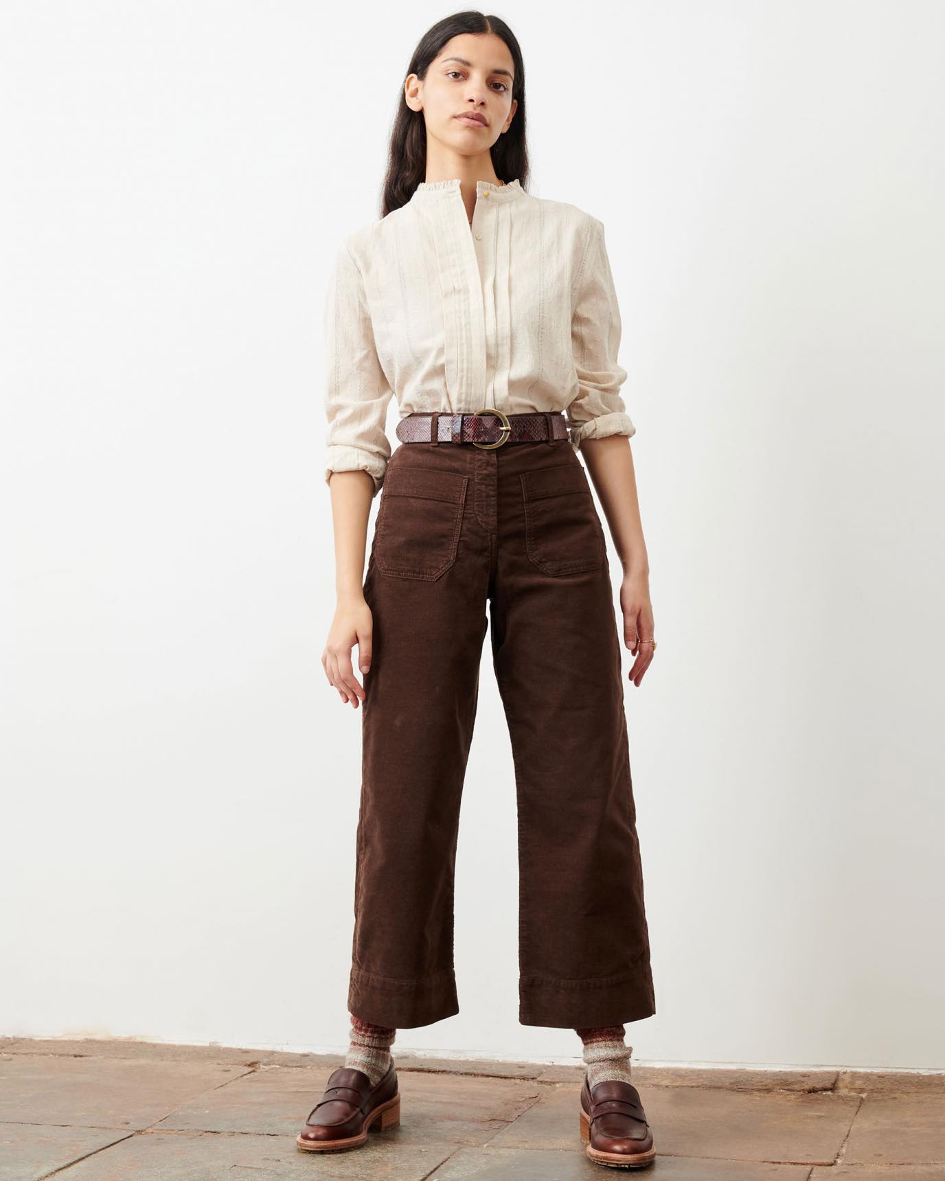 Pantalon de pana Sessùn Hudson color Chocolate - Serie B