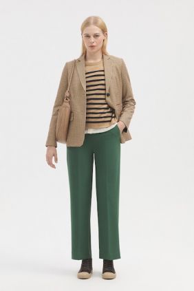 Pantalon Ancho Elástico Verde